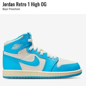 Jordan Retro 1 High OG Boys' Preschool Blue size 2